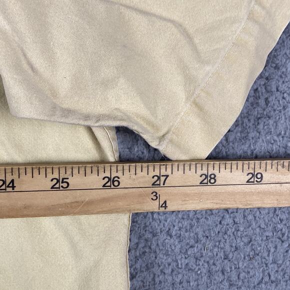 LL Bean Mens XL Regular Short Sleeve Cotton Work Shirt Khaki Field Utility - Picture 3 of 5